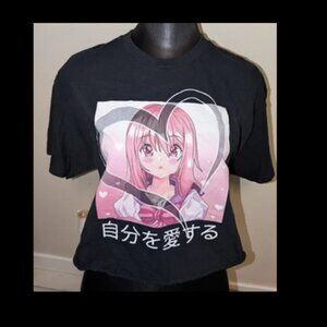 Chibiusa Sailor Moon Manga Anime Crop Top sz M/L Misses Jrs